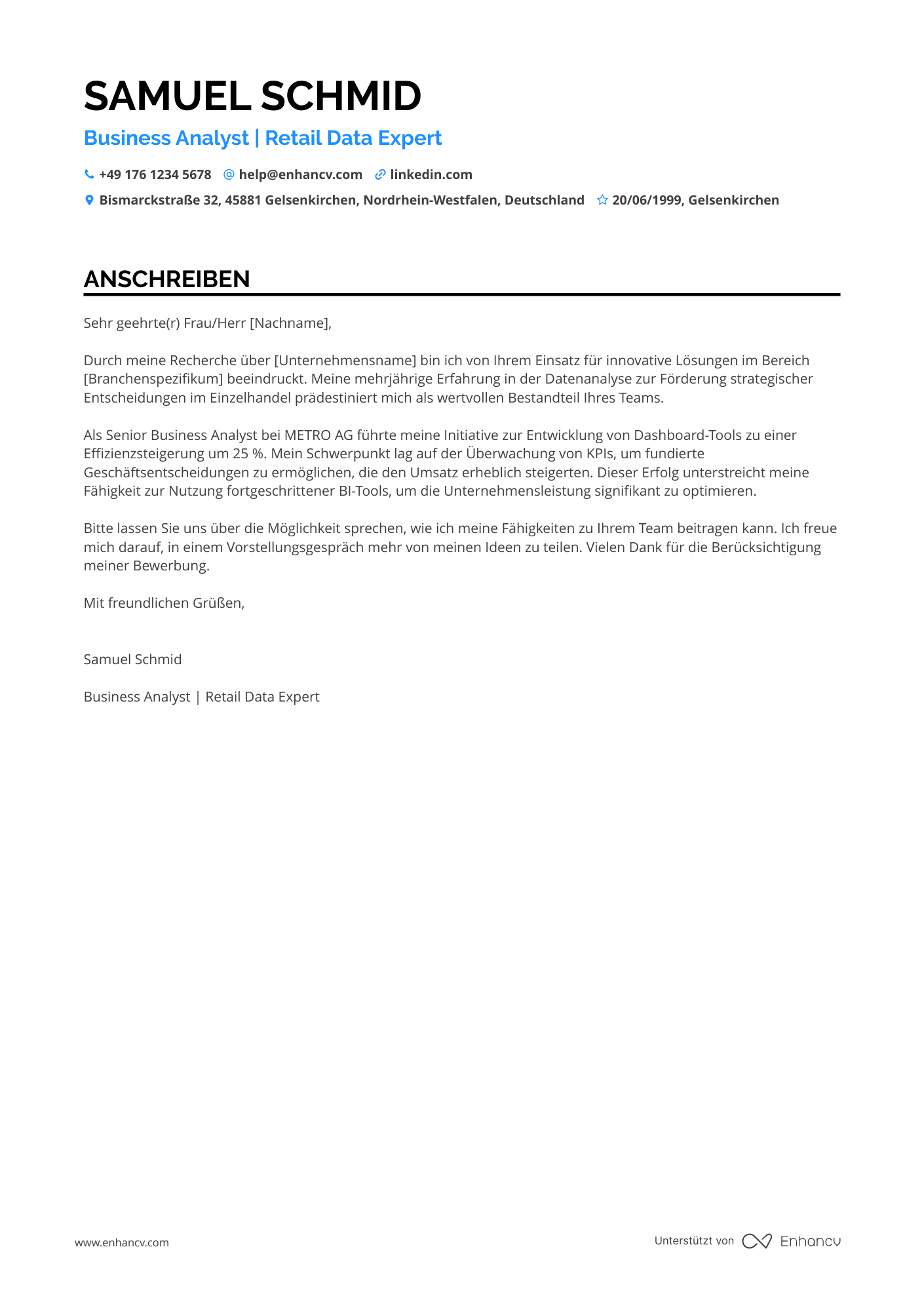 Business Analyst für Einzelhandel