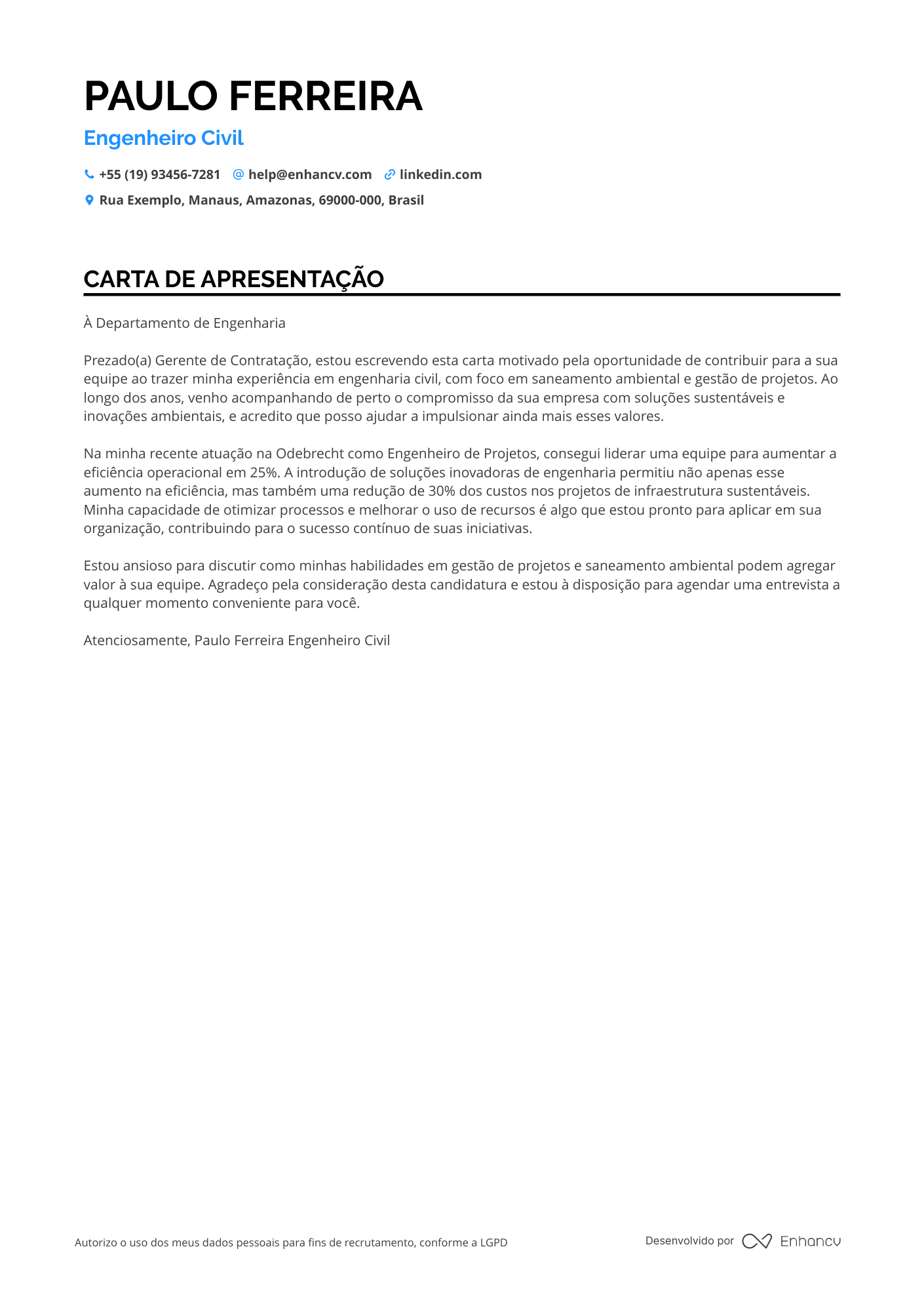 Engenheiro Civil de Saneamento