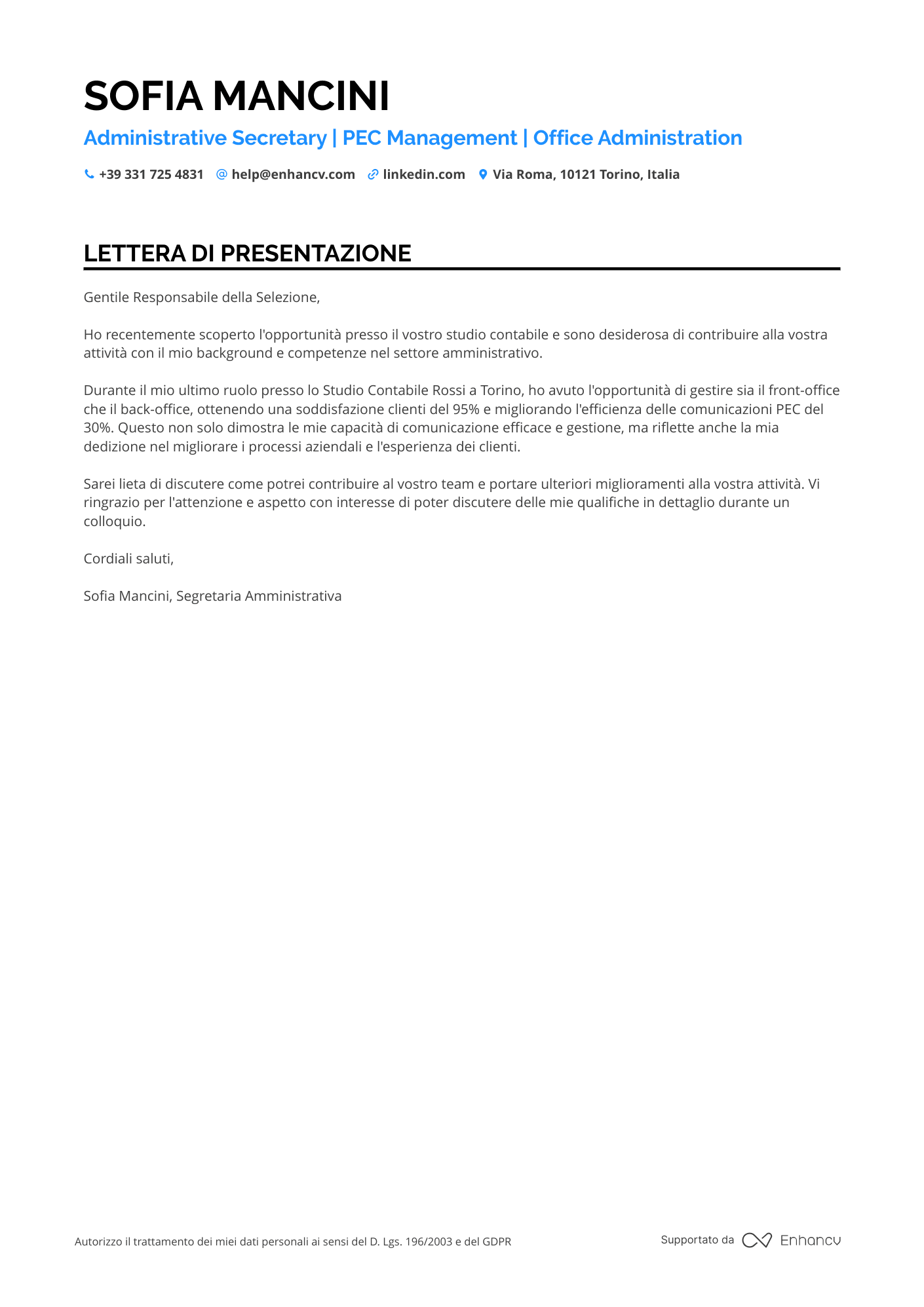 Segretaria di Studio Legale