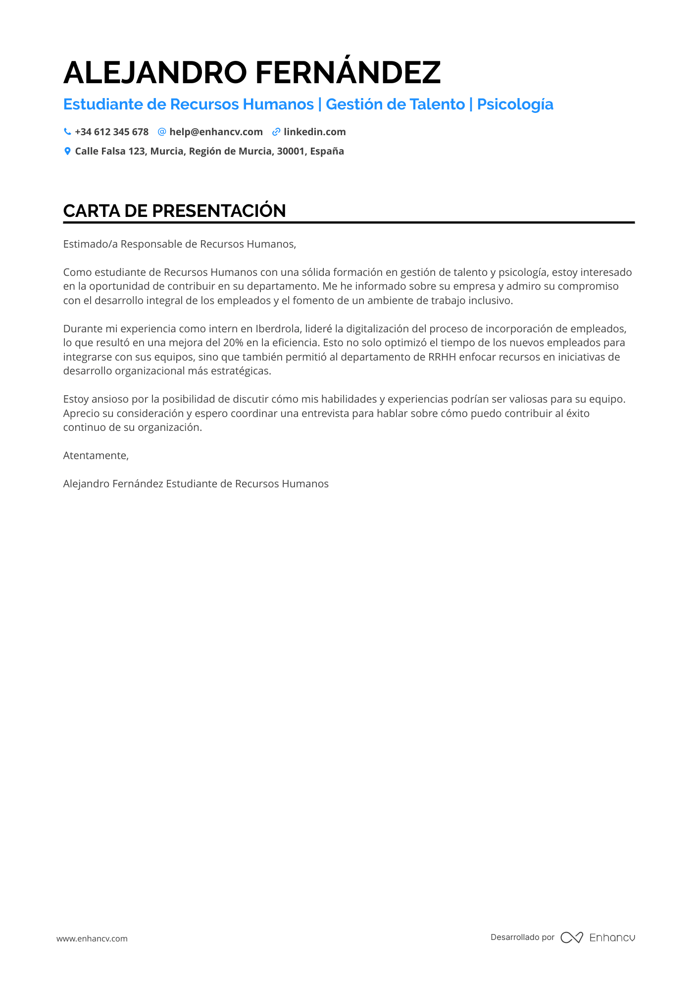 Estudiante de Prácticas en Recursos Humanos