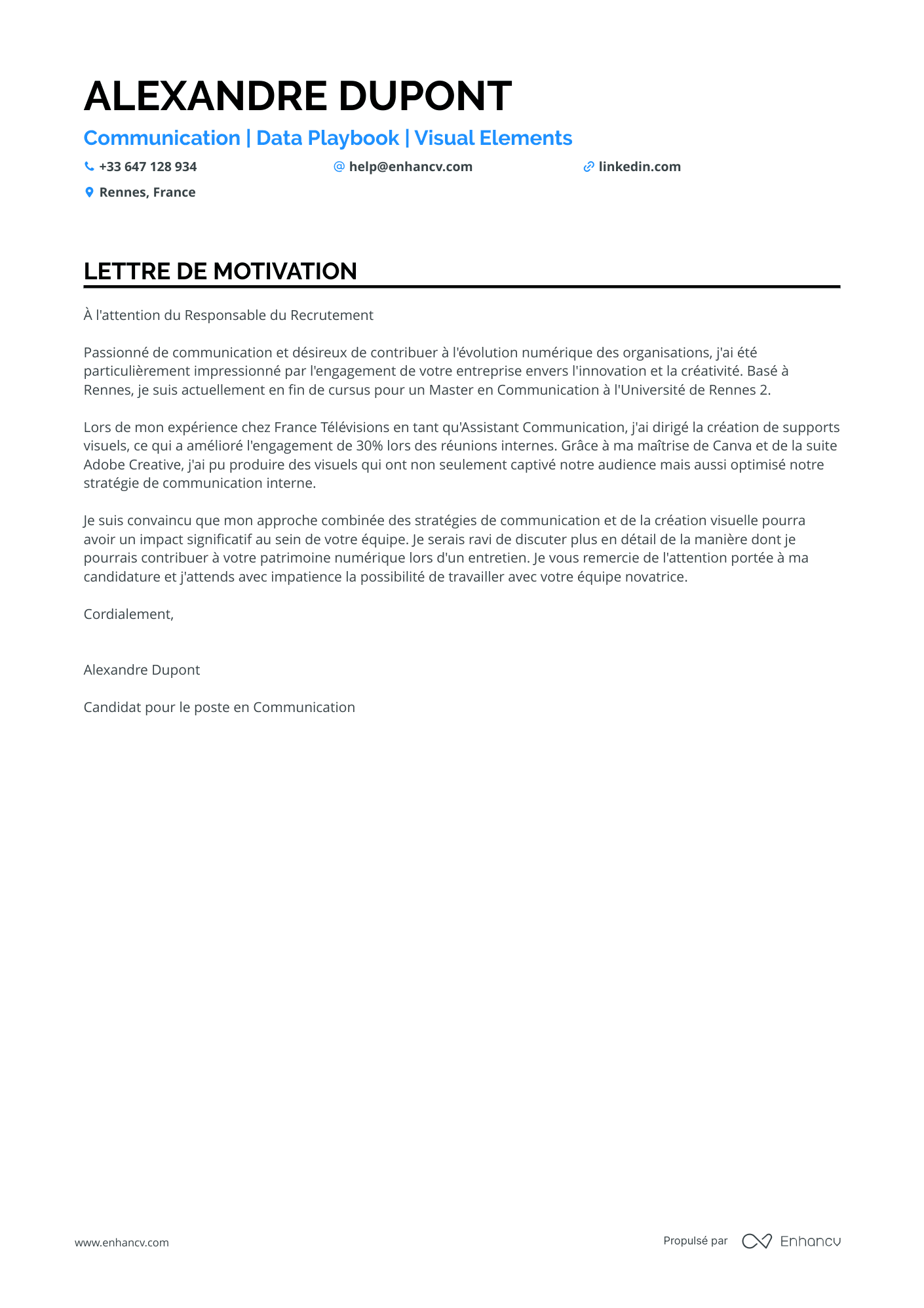 Stage Responsable Communication