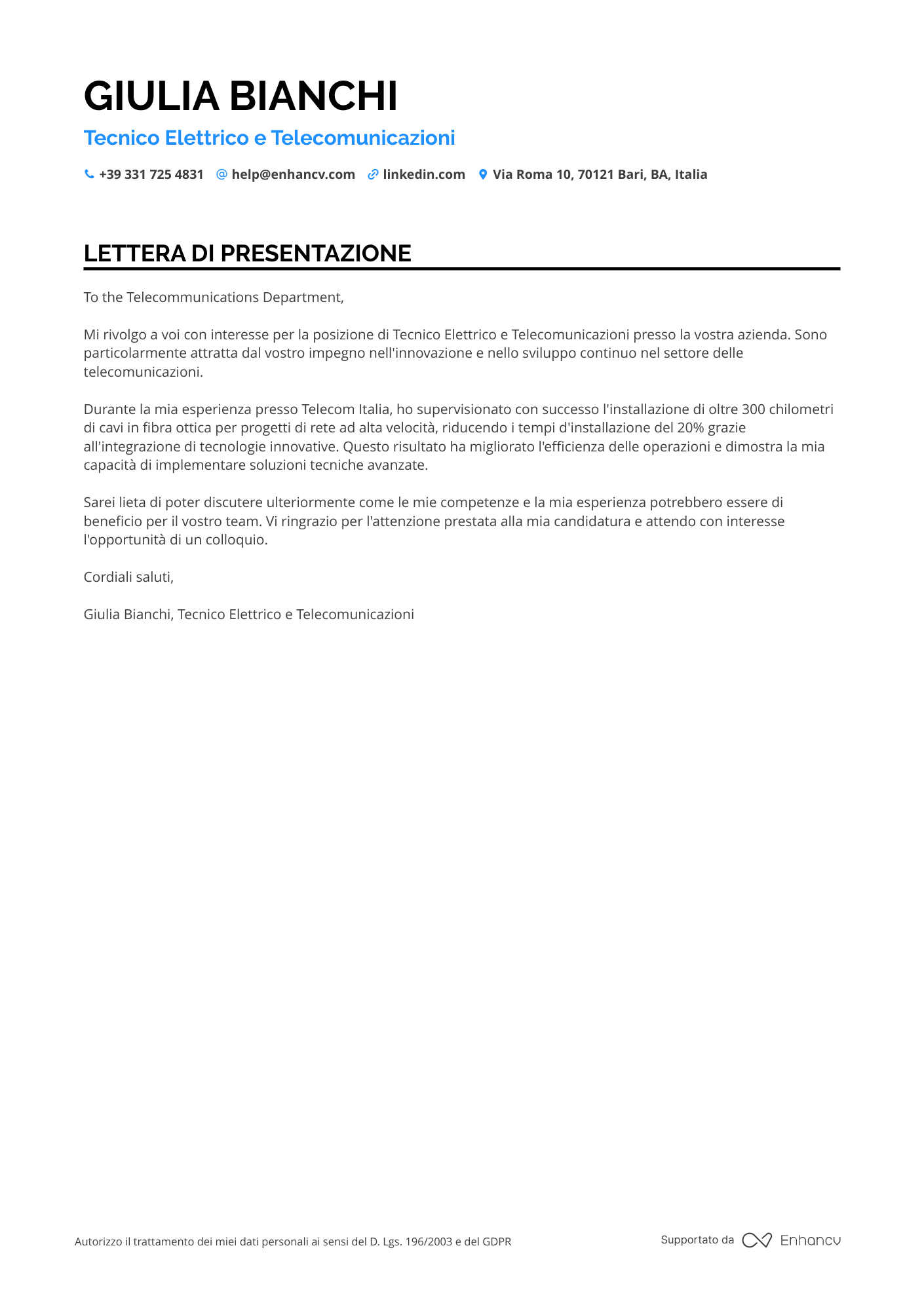 Elettricista di Telecomunicazioni