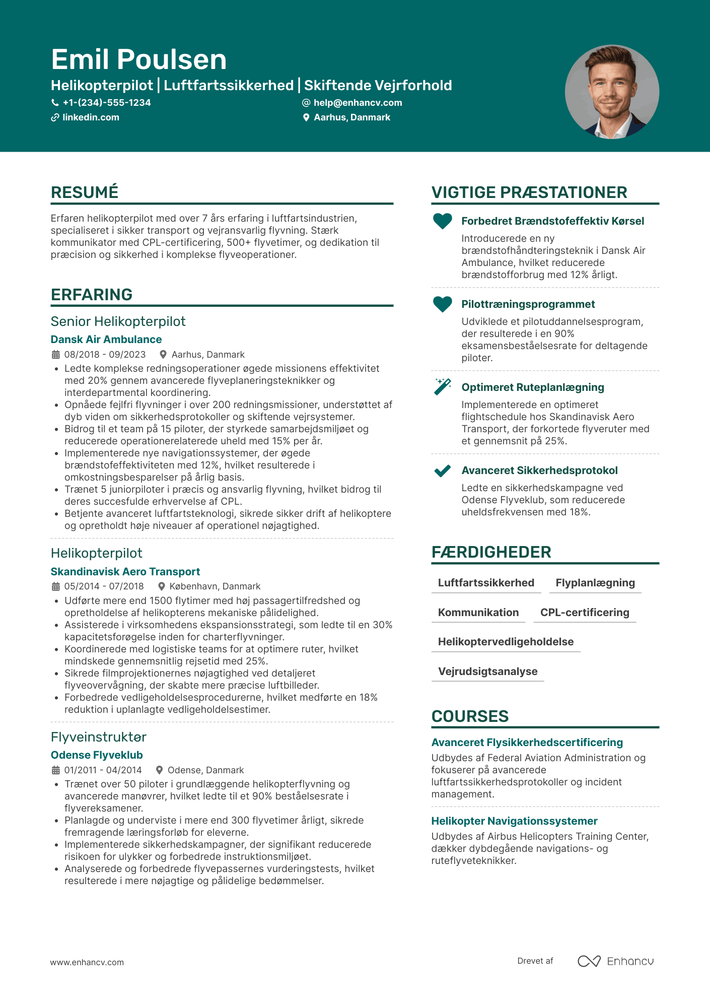 CV til Helikopterpilot