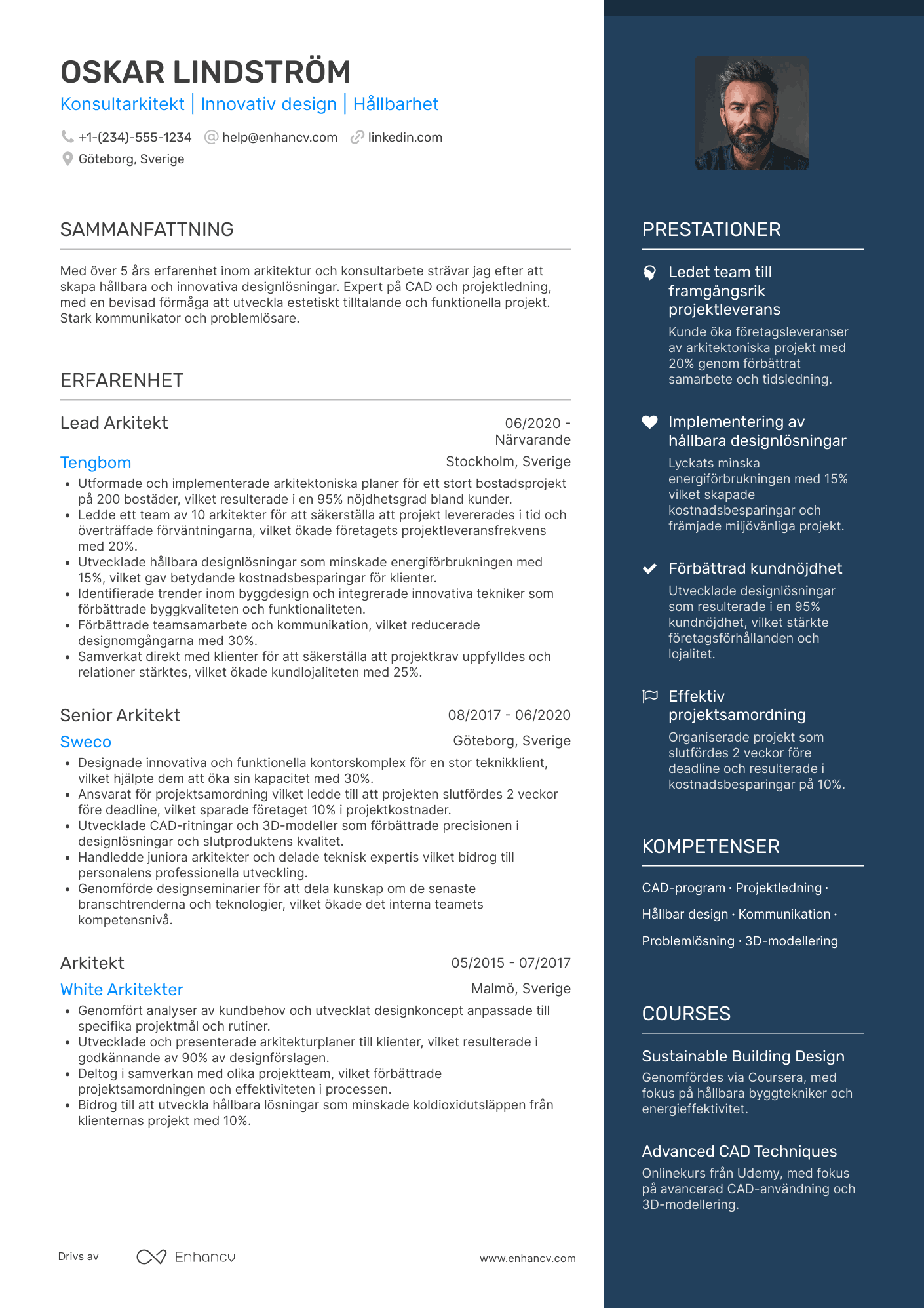 CV för Konsultarkitekt