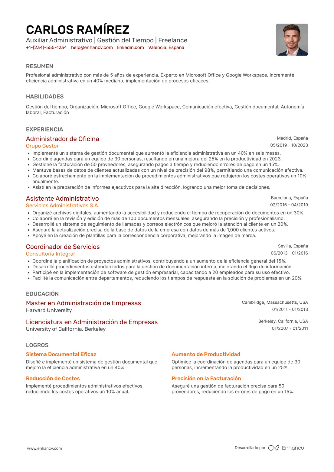 Auxiliar administrativo remoto o freelance