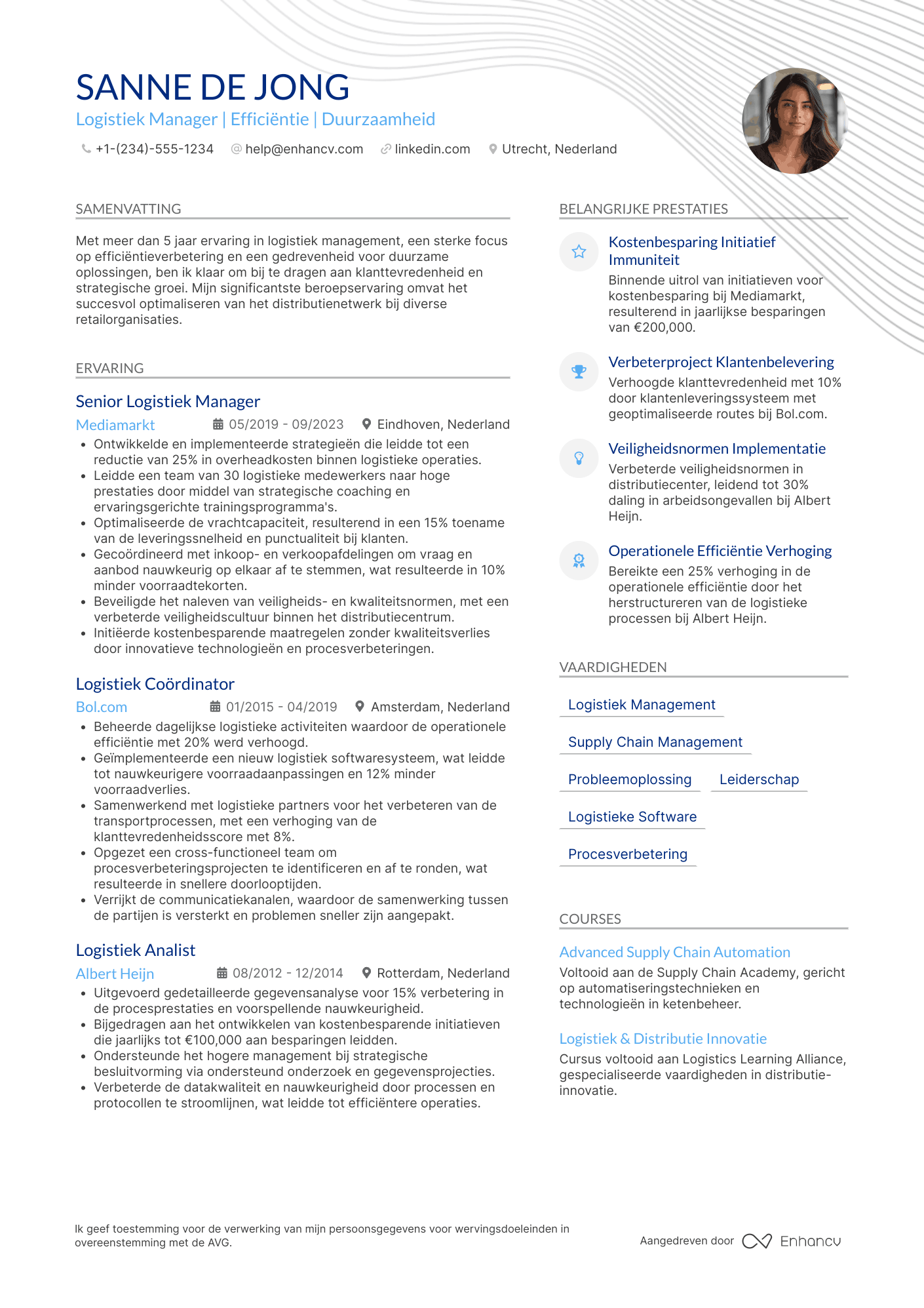 CV voor Ikea Logistiek Manager