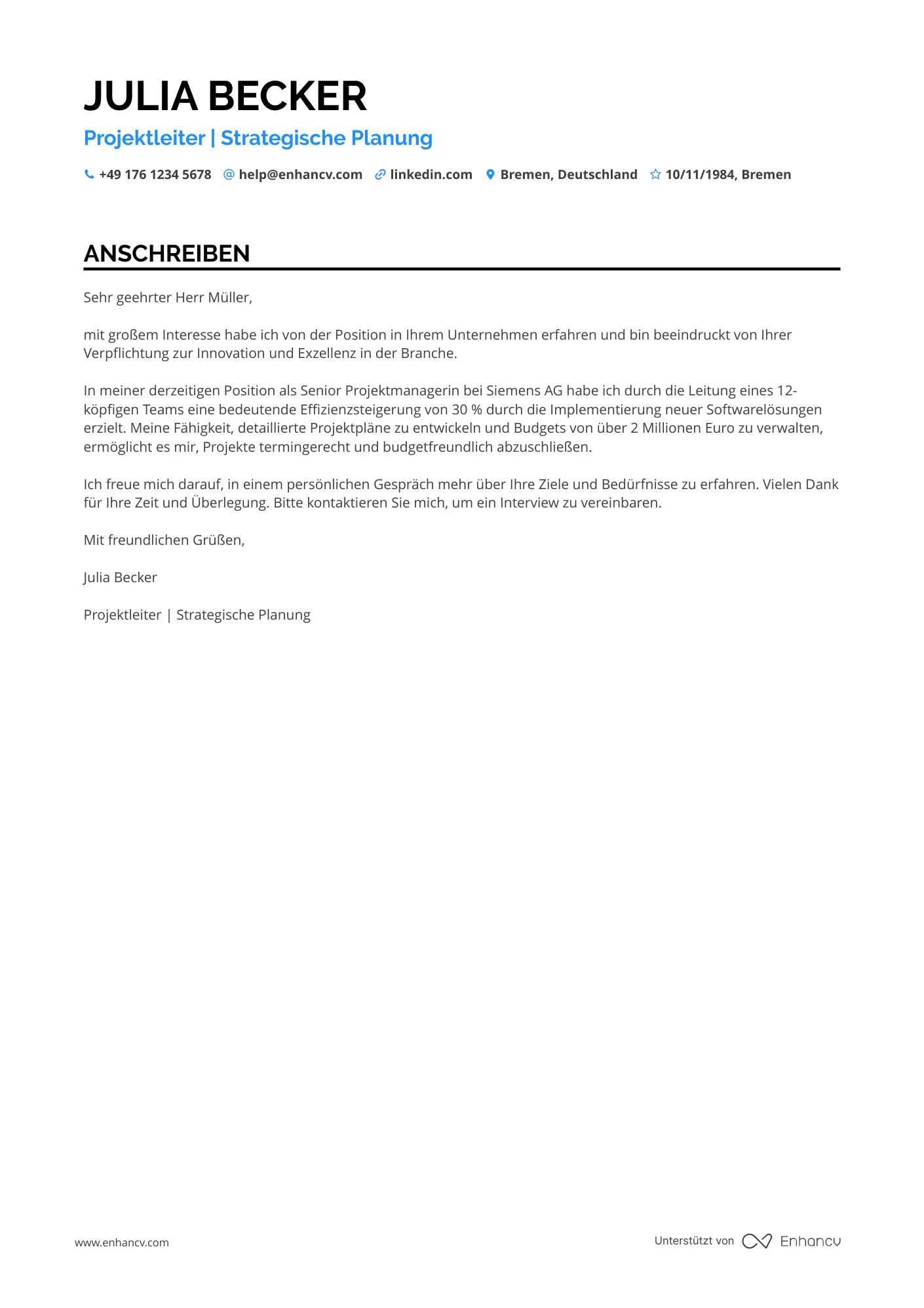 Strategischer Projektleiter