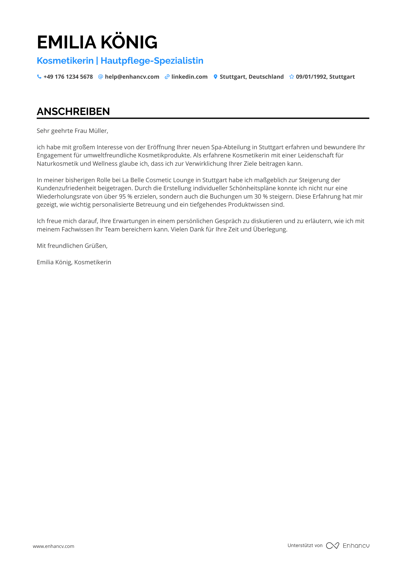 Kosmetikerin in der Schönheitsindustrie