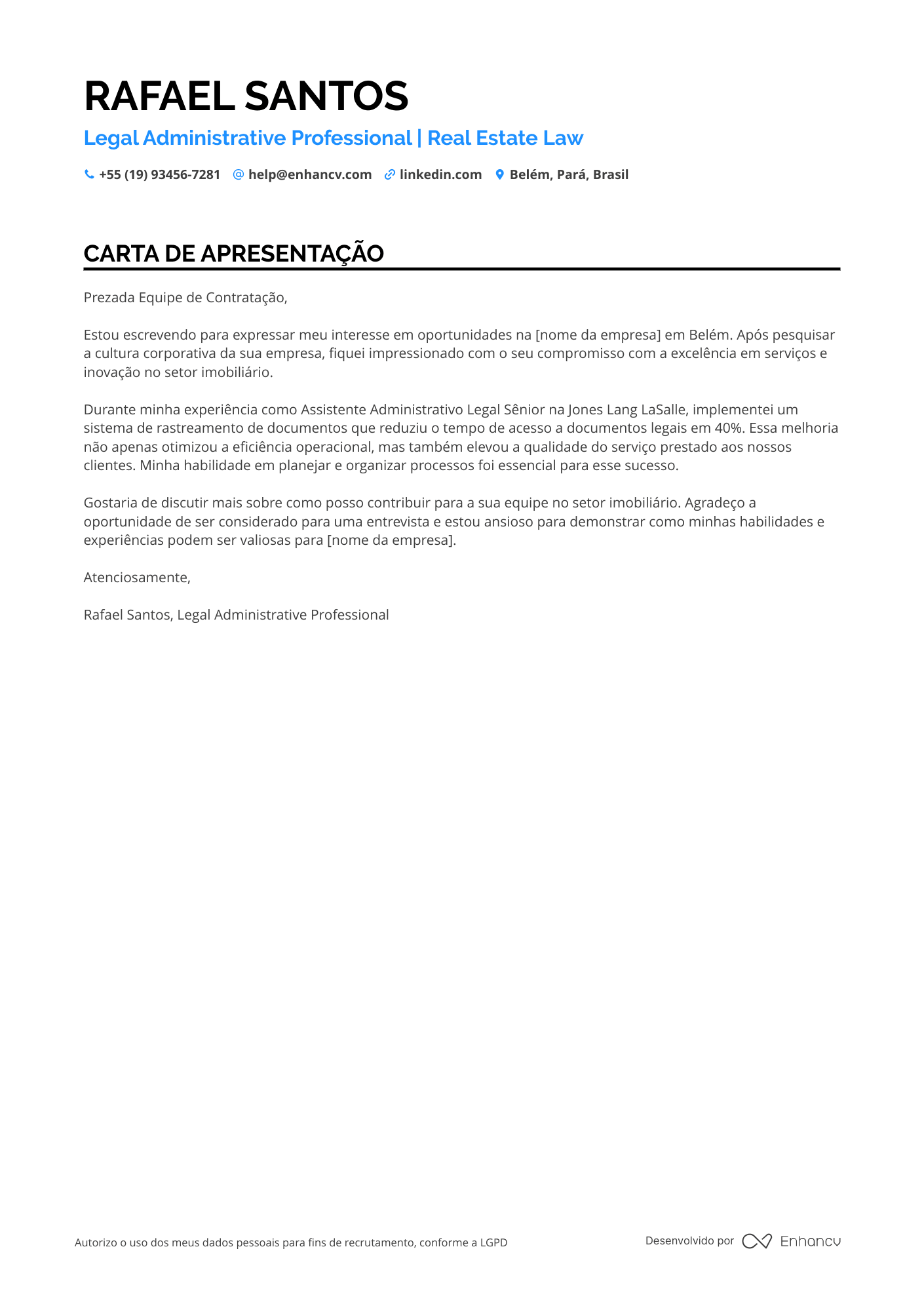 Assistente Jurídico de Direito Imobiliário