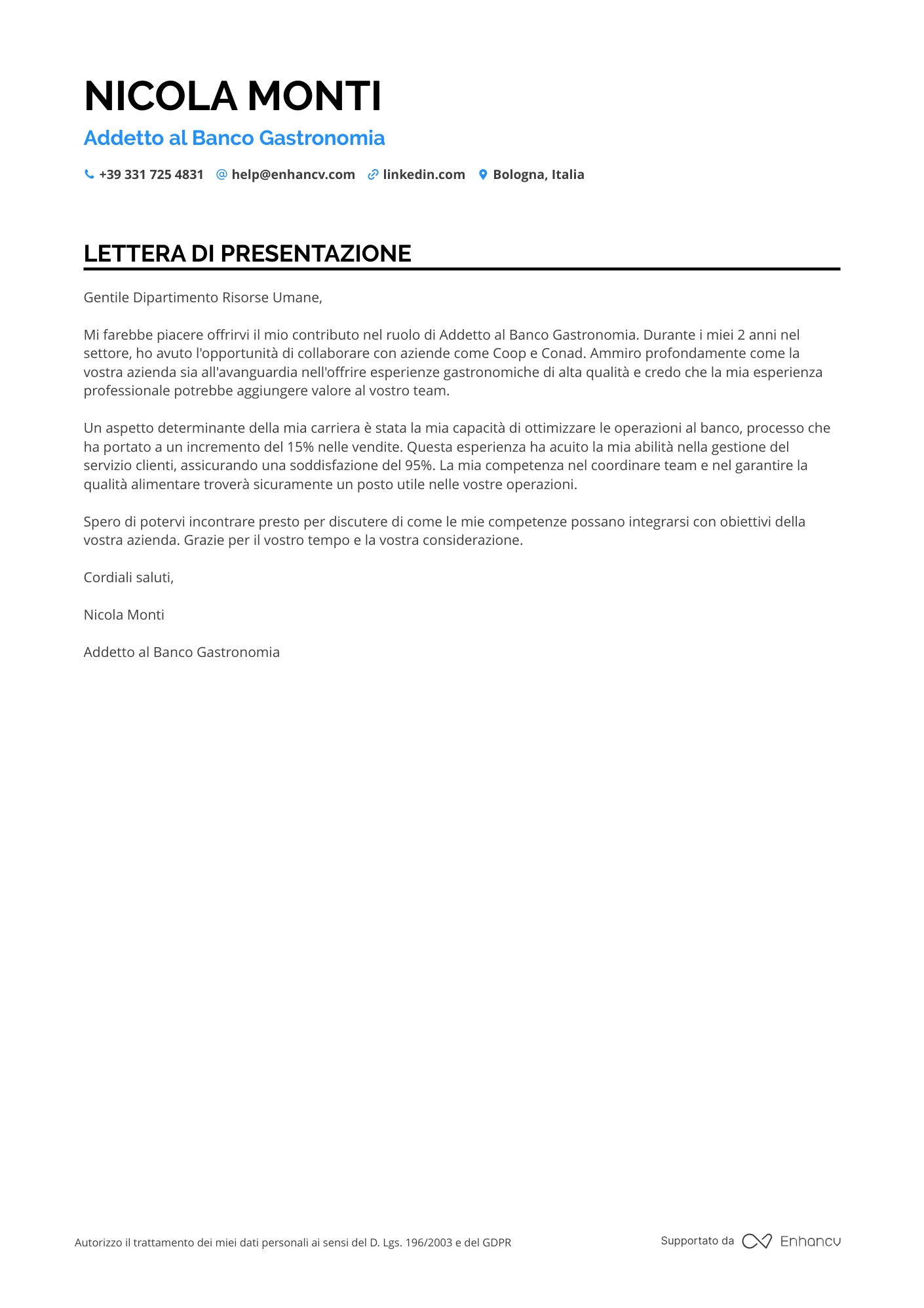 Responsabile Logistica Conad