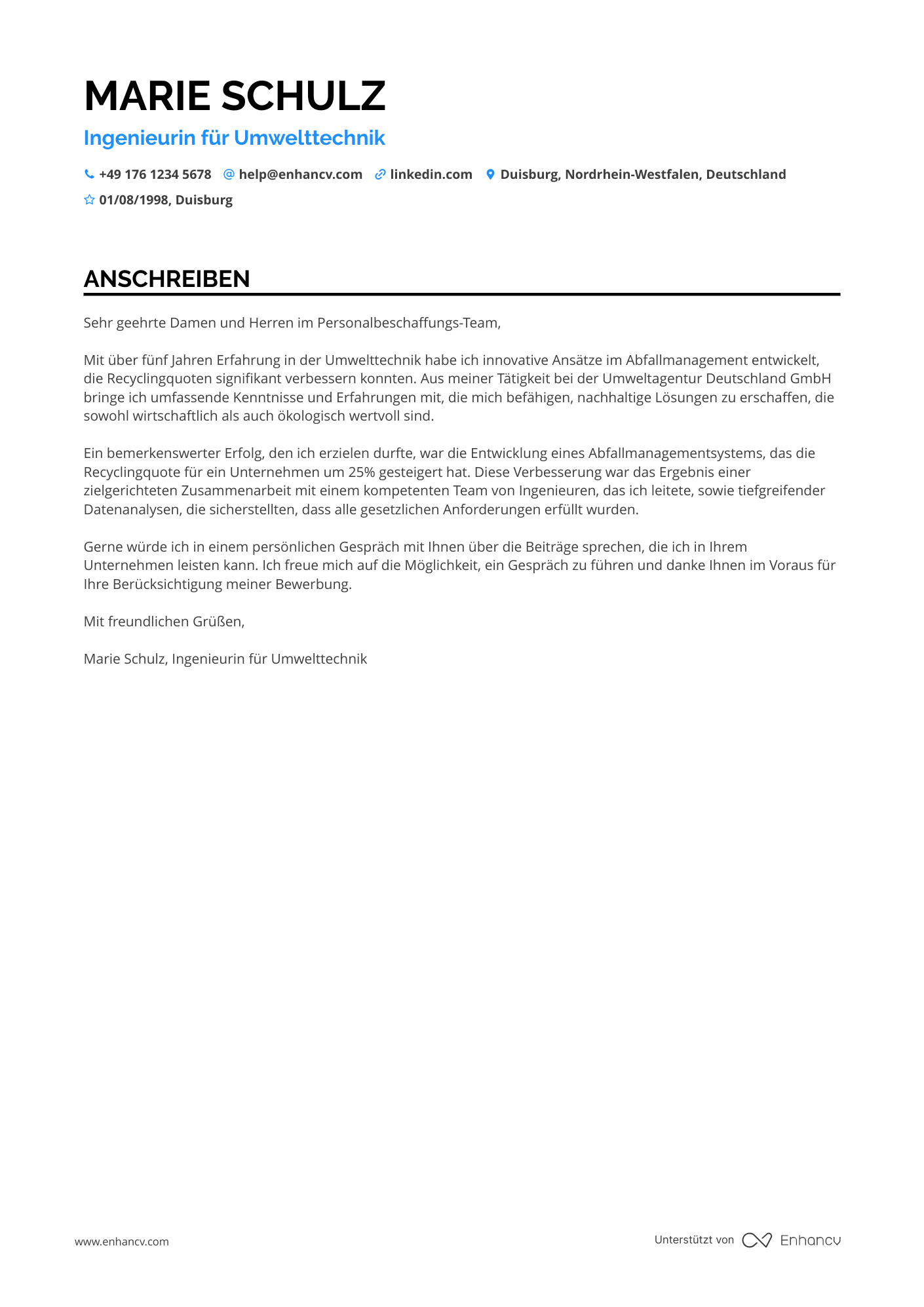 Ingenieur für Umwelttechnik