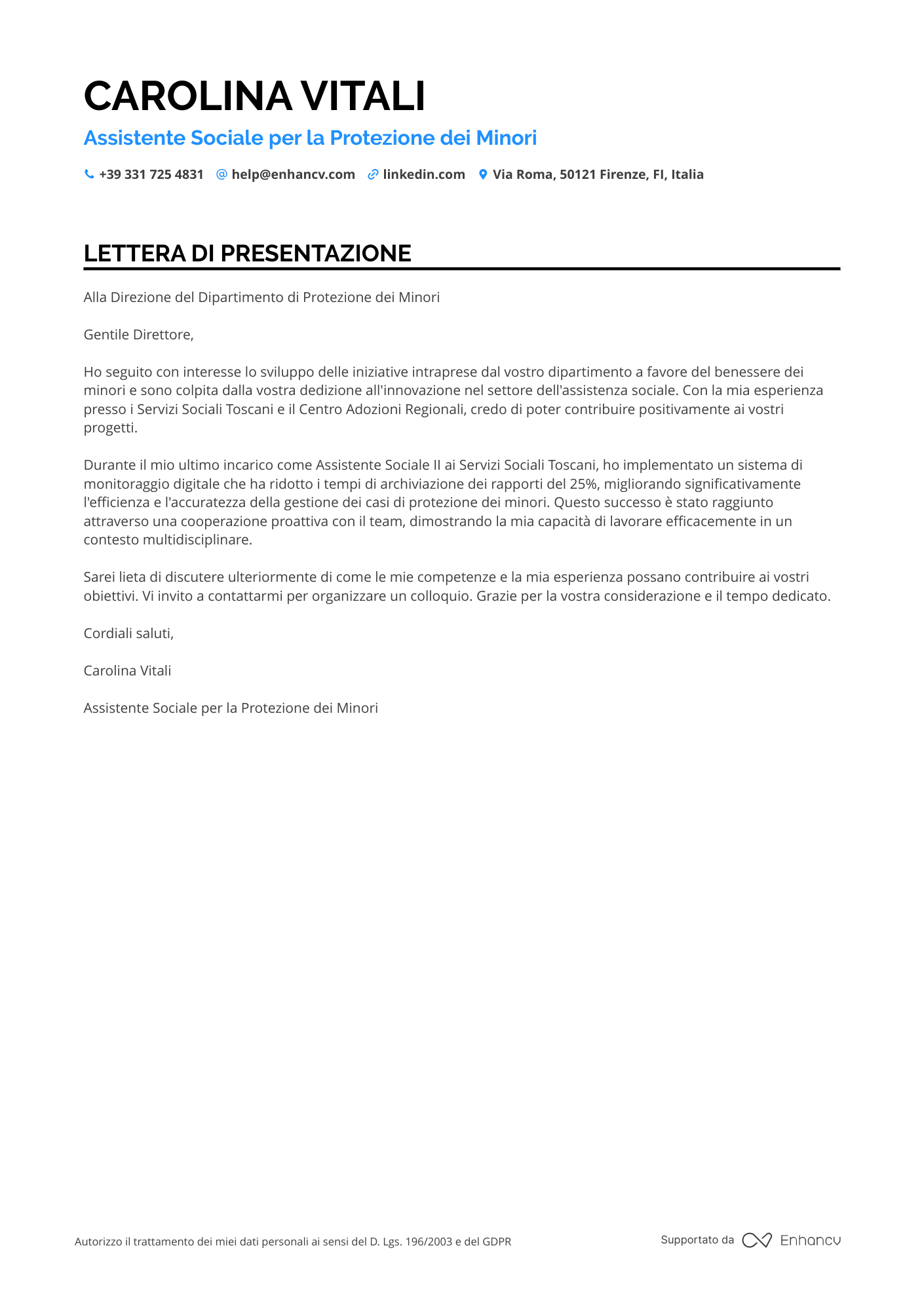 Assistente Sociale per l'Infanzia