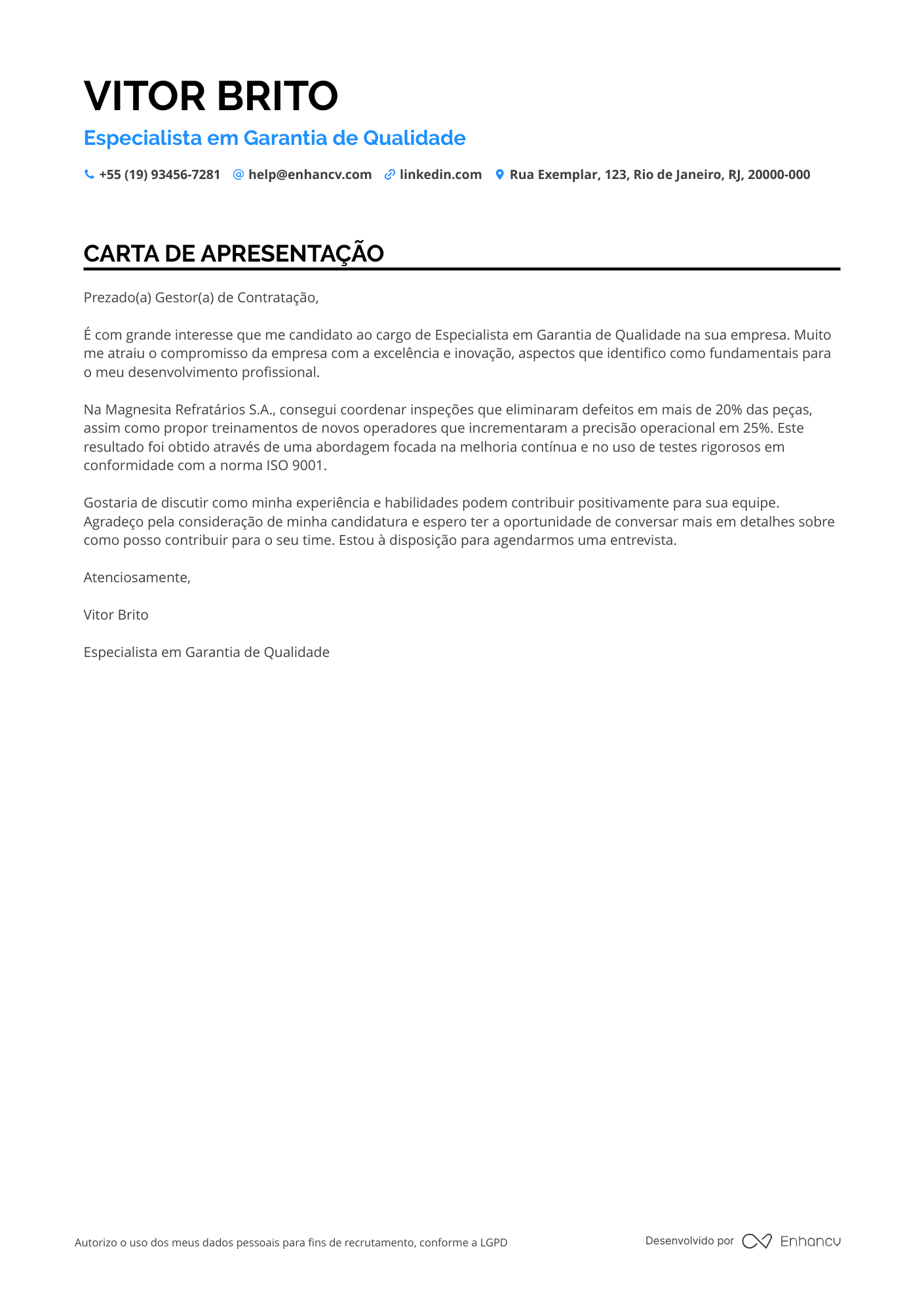 Inspetor de Qualidade em Serviços