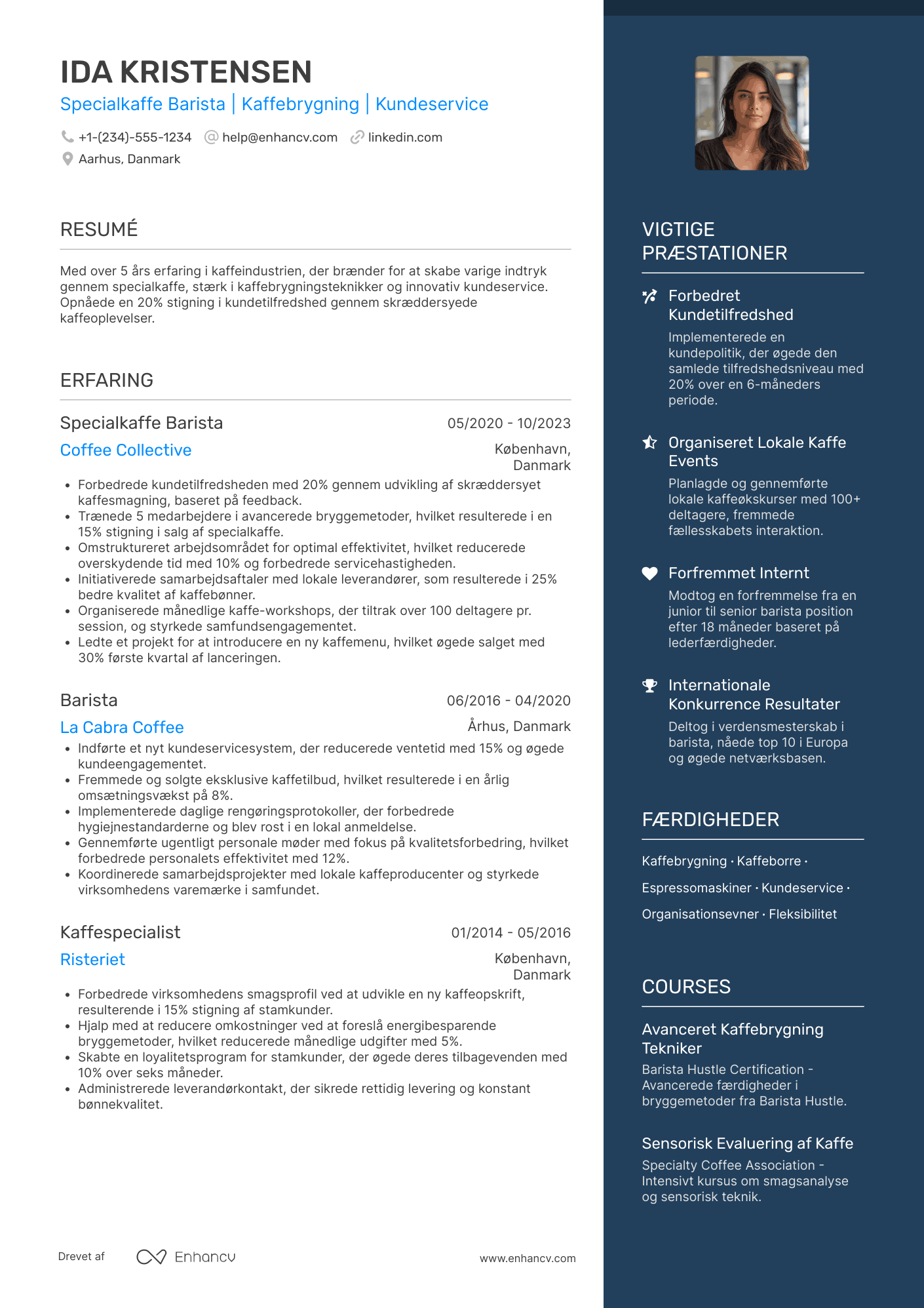 CV til Specialkaffe Barista
