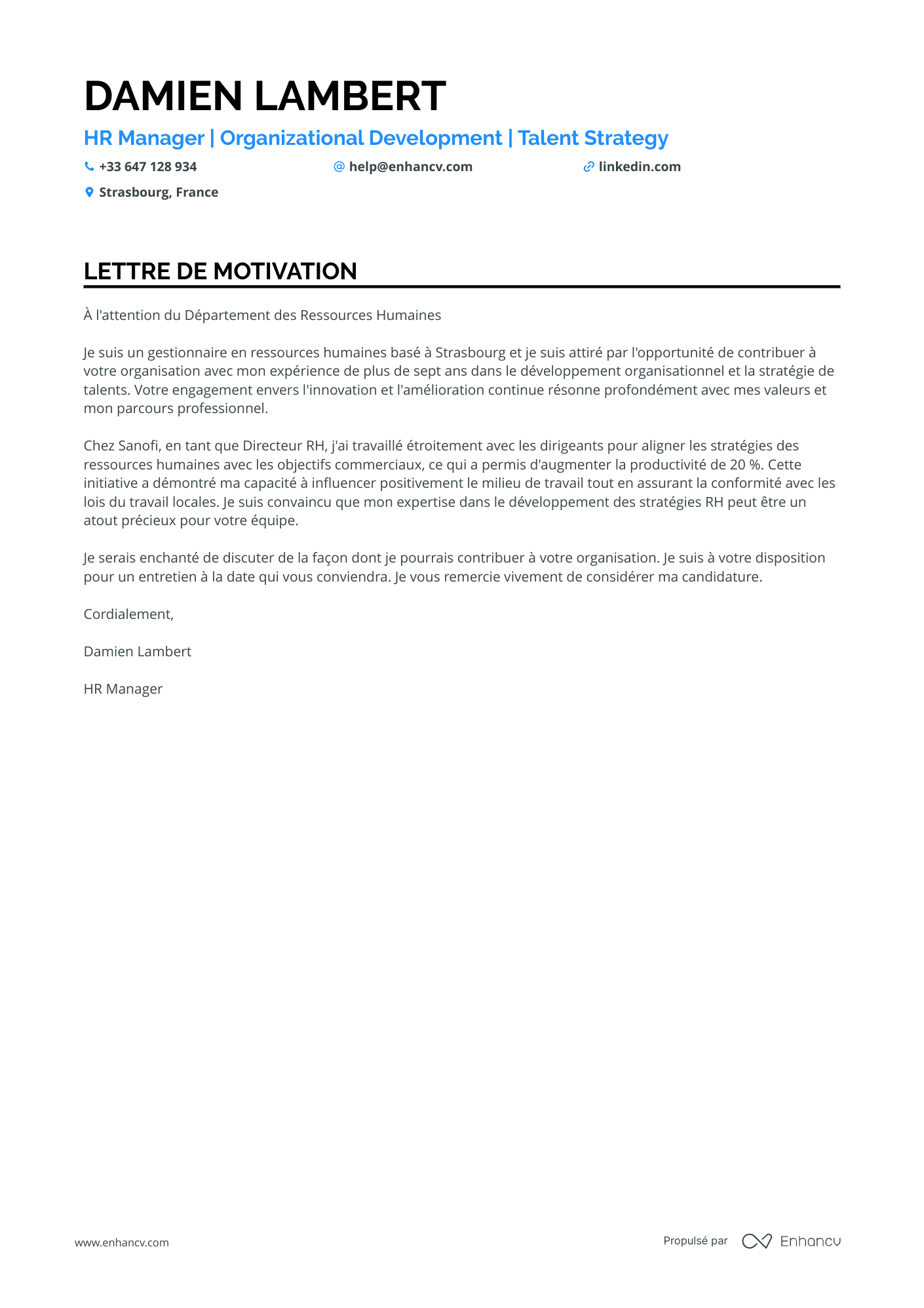Manager des Ressources Humaines