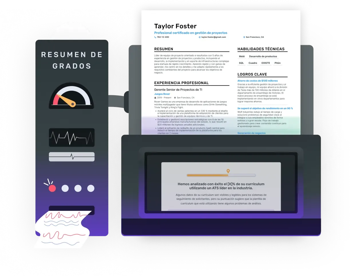 Enhancv's CV Checker evaluates using a dual system