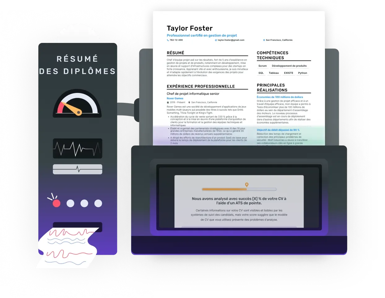 Enhancv's CV Checker evaluates using a dual system