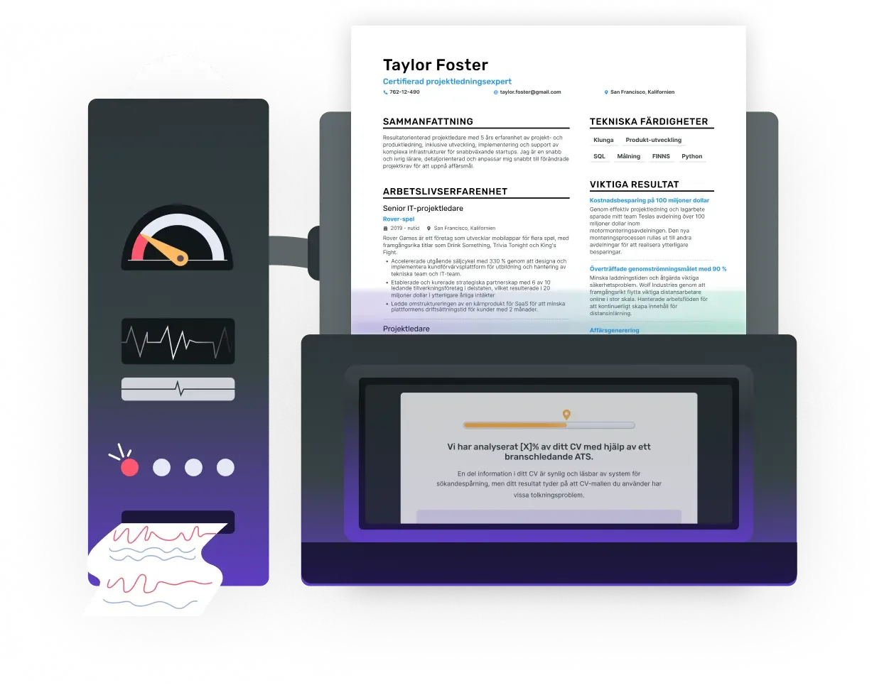 Enhancv's CV Checker evaluates using a dual system