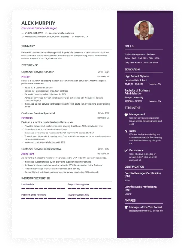 CV Sjabloon