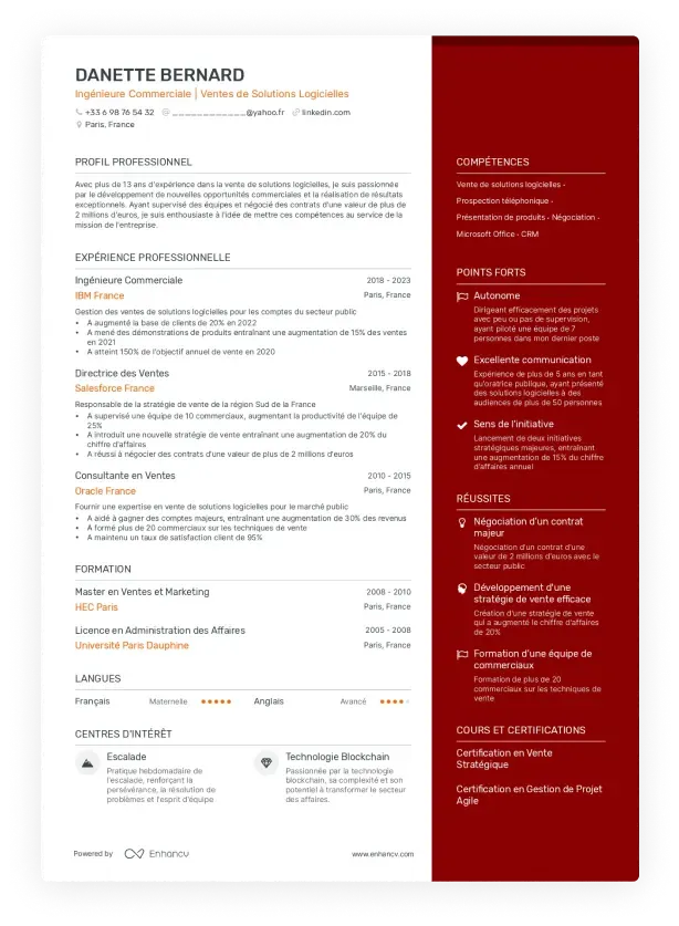 Modèle de CV
