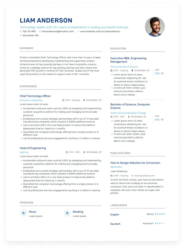 Beginnen Sie mit Ihrem alten Lebenslauf oder LinkedIn Profil