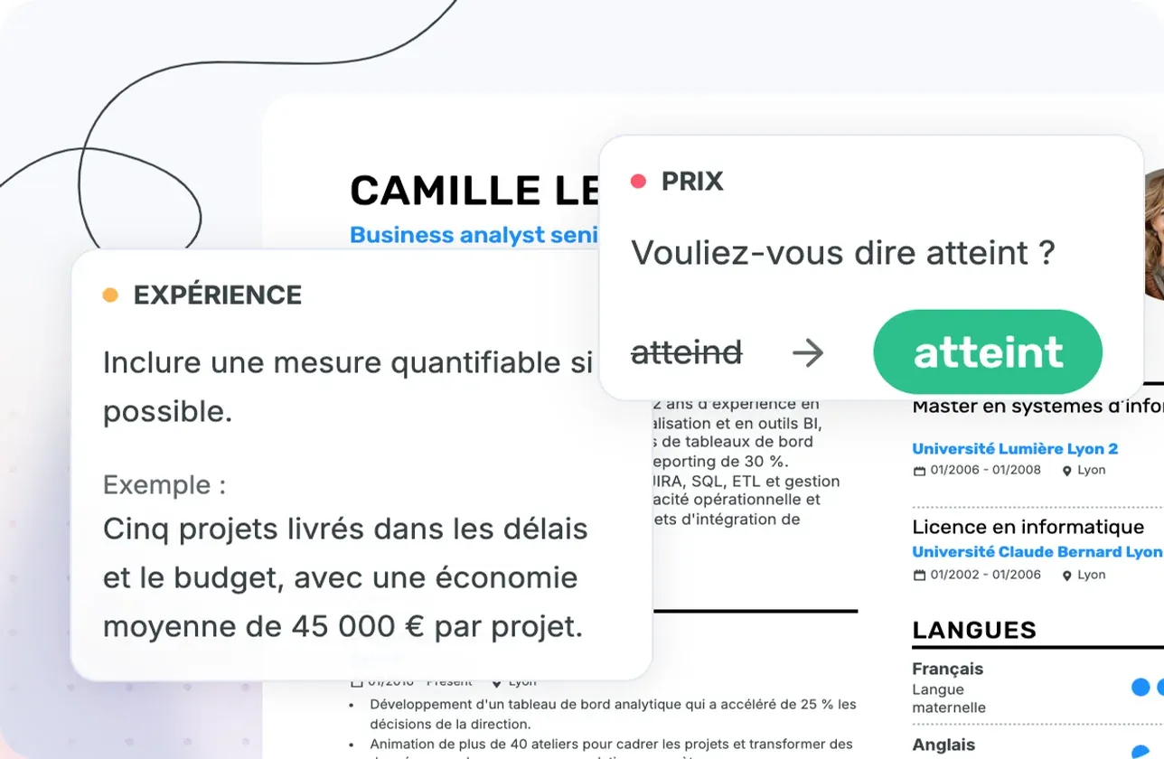 Affinez vos formulations au fil de la saisie