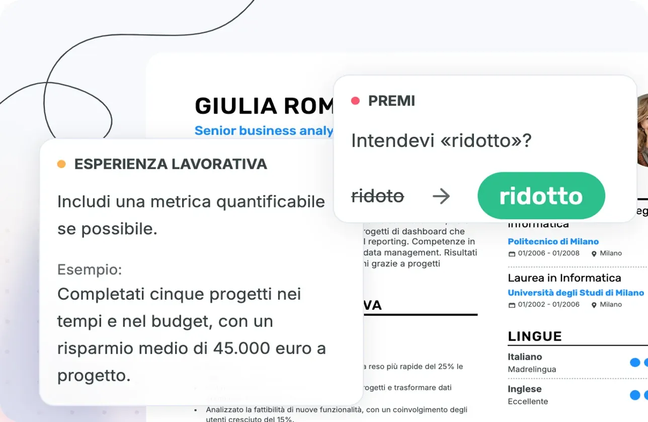 Testi più incisivi mentre scrivi