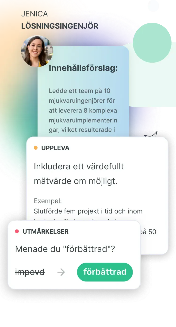 Kontrollera ditt CV för grammatiska och interpunktionfel