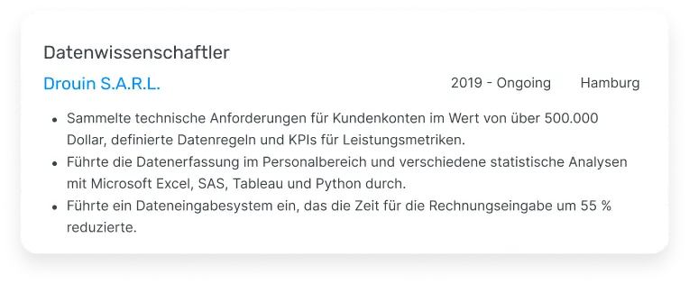 Lebenslauf Vorlage