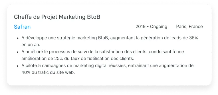 Modèle de CV