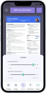 Enhancv auf einem Telefon