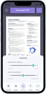 Enhancv en un teléfono