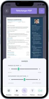 Enhancv sur un téléphone