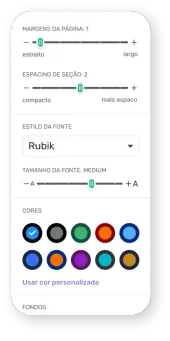 Seletor de cores do Enhancv