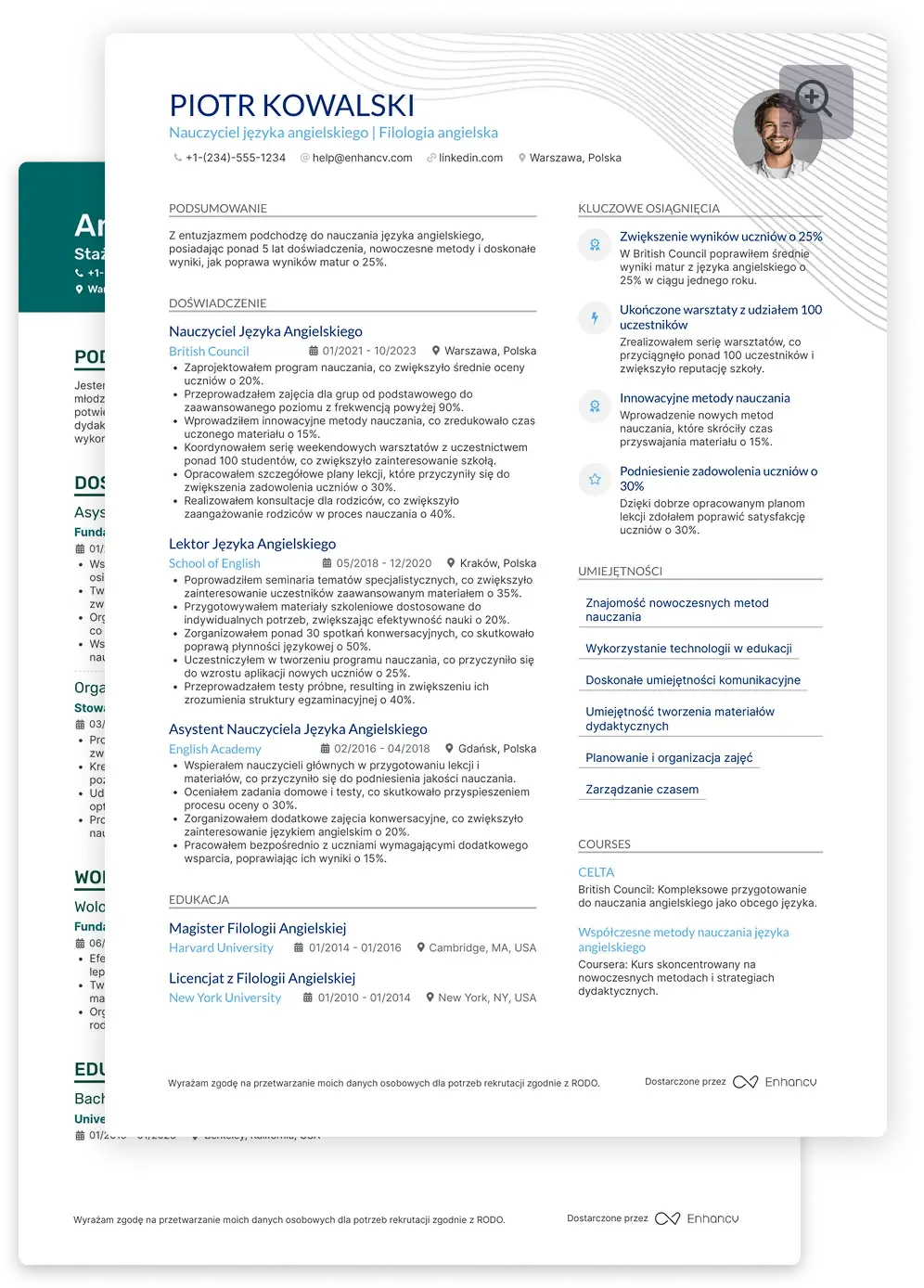 przykład CV