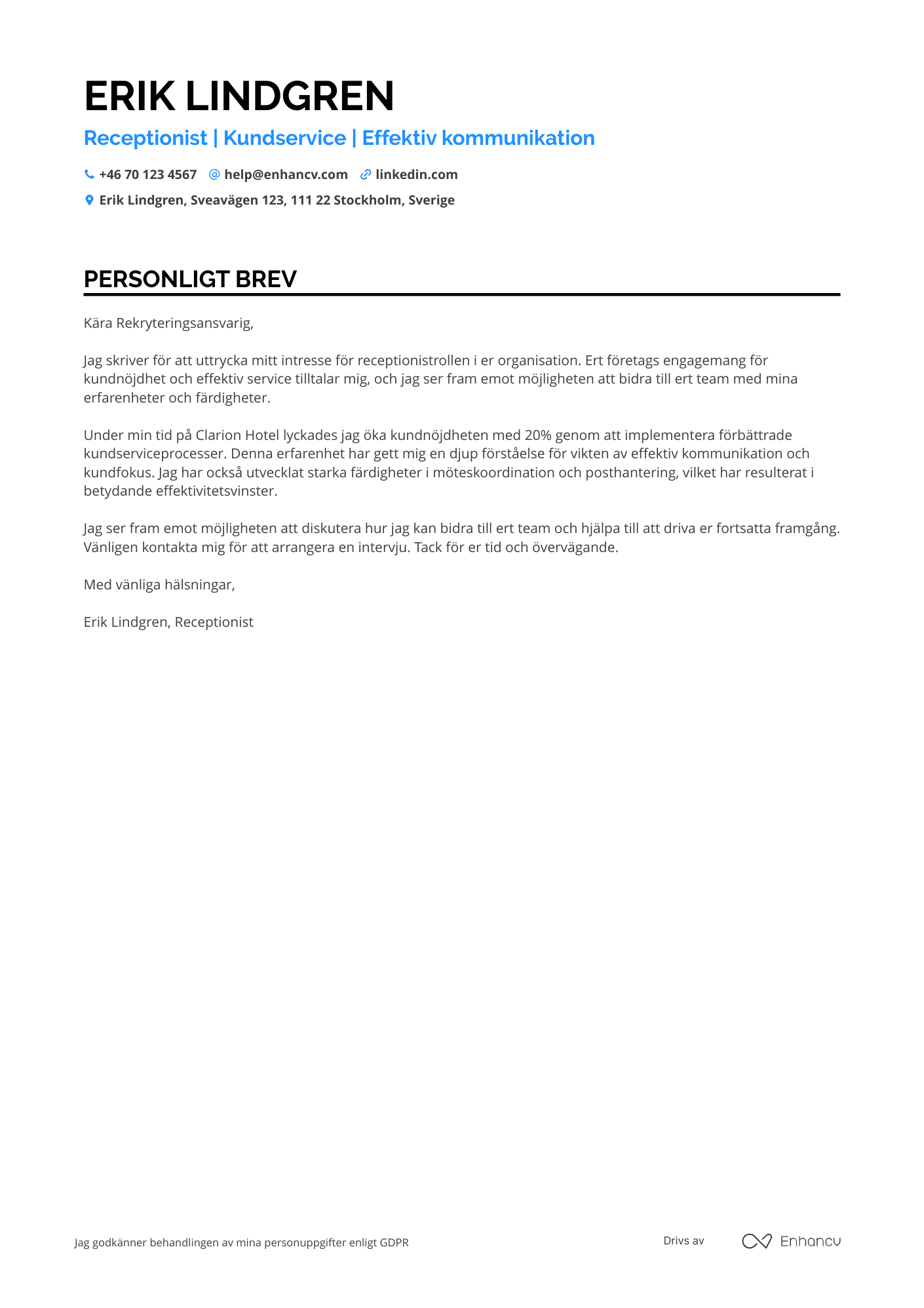 cover letter examples example