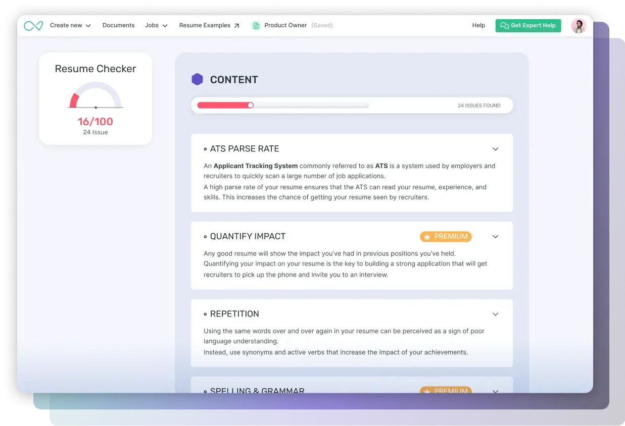 The most effective CV checker on the market
