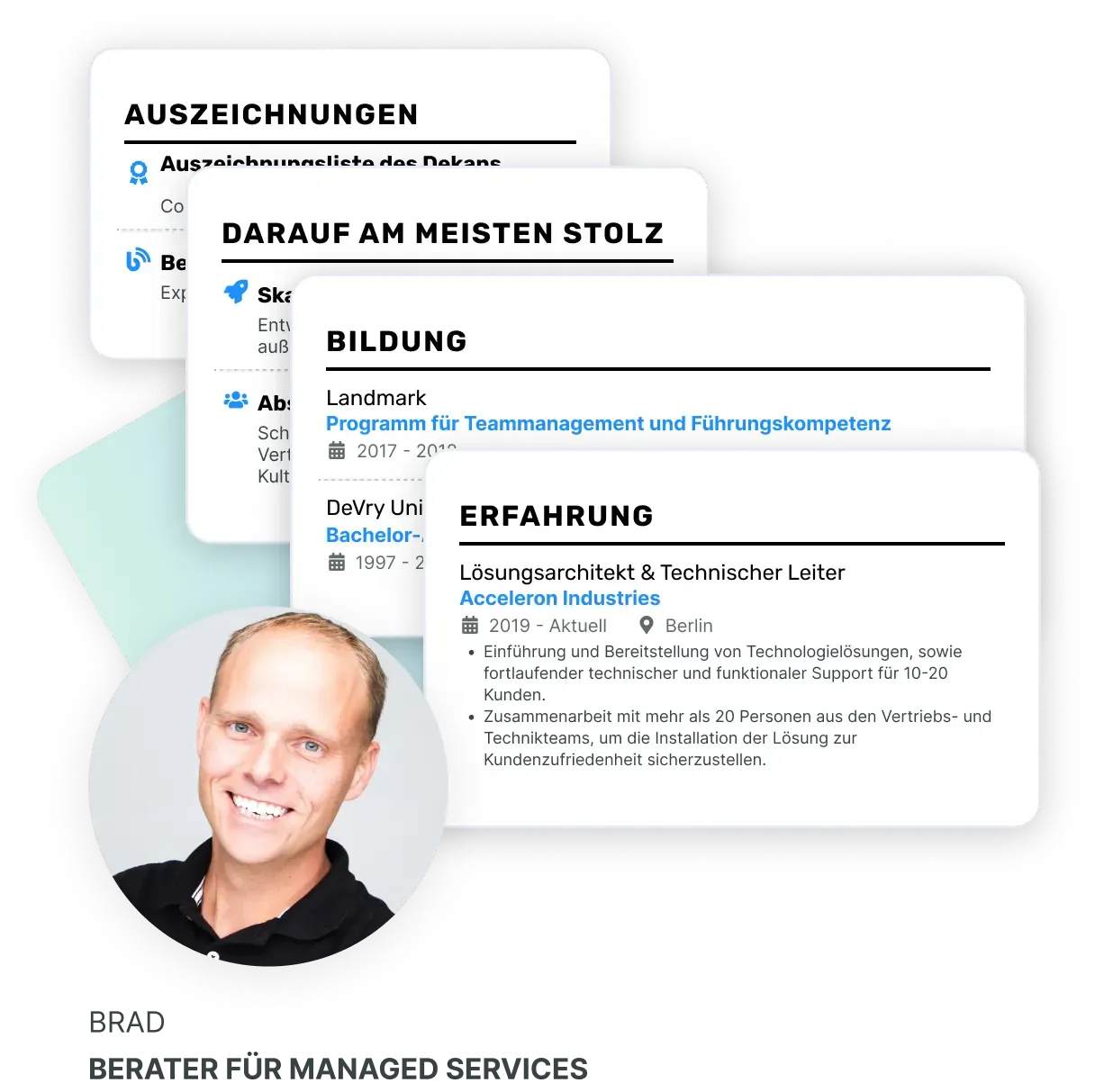 20+ Professionell gestaltete lebenslauf abschnitte