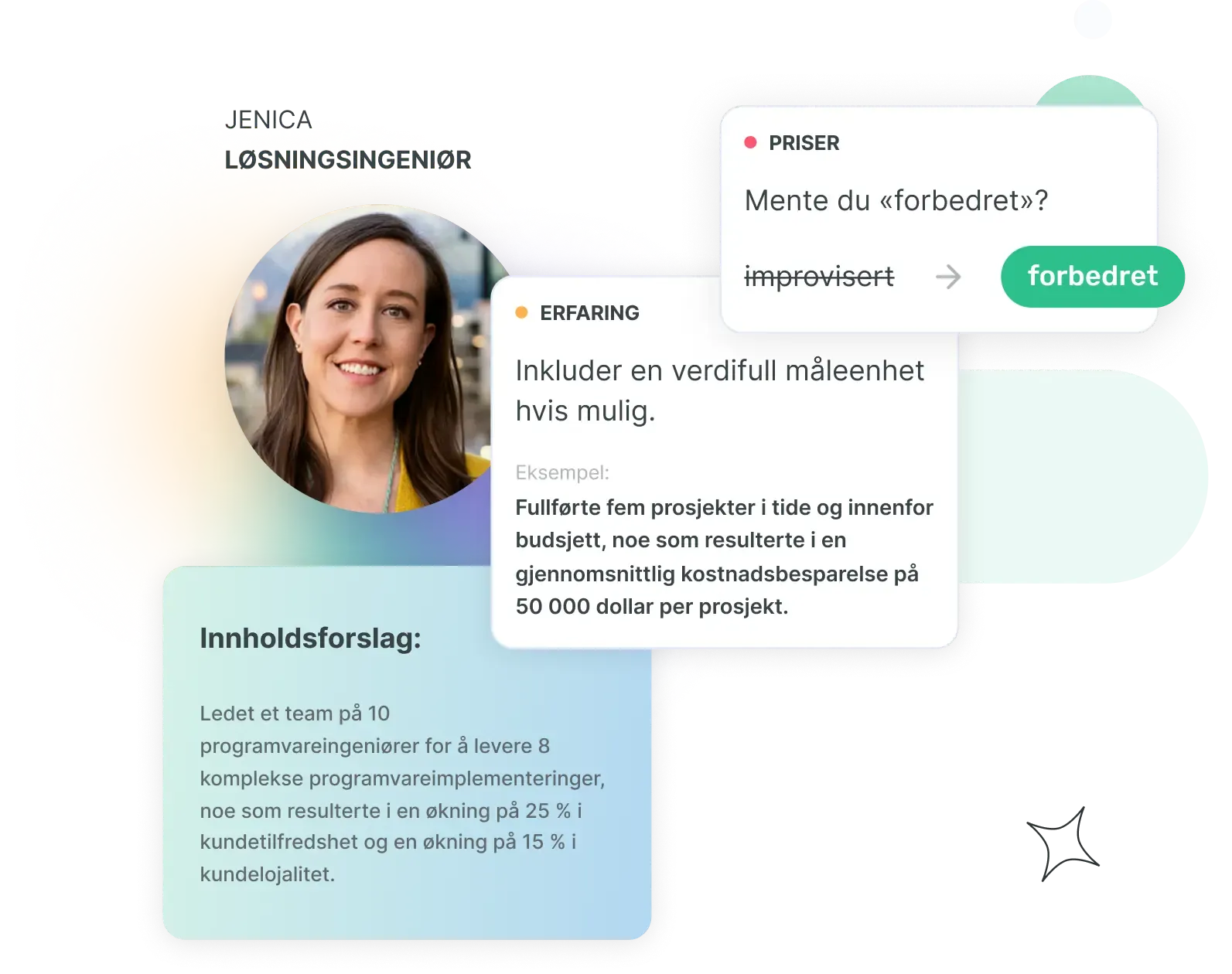 Sjekk din CV for grammatikk  og tegnsettingsfeil