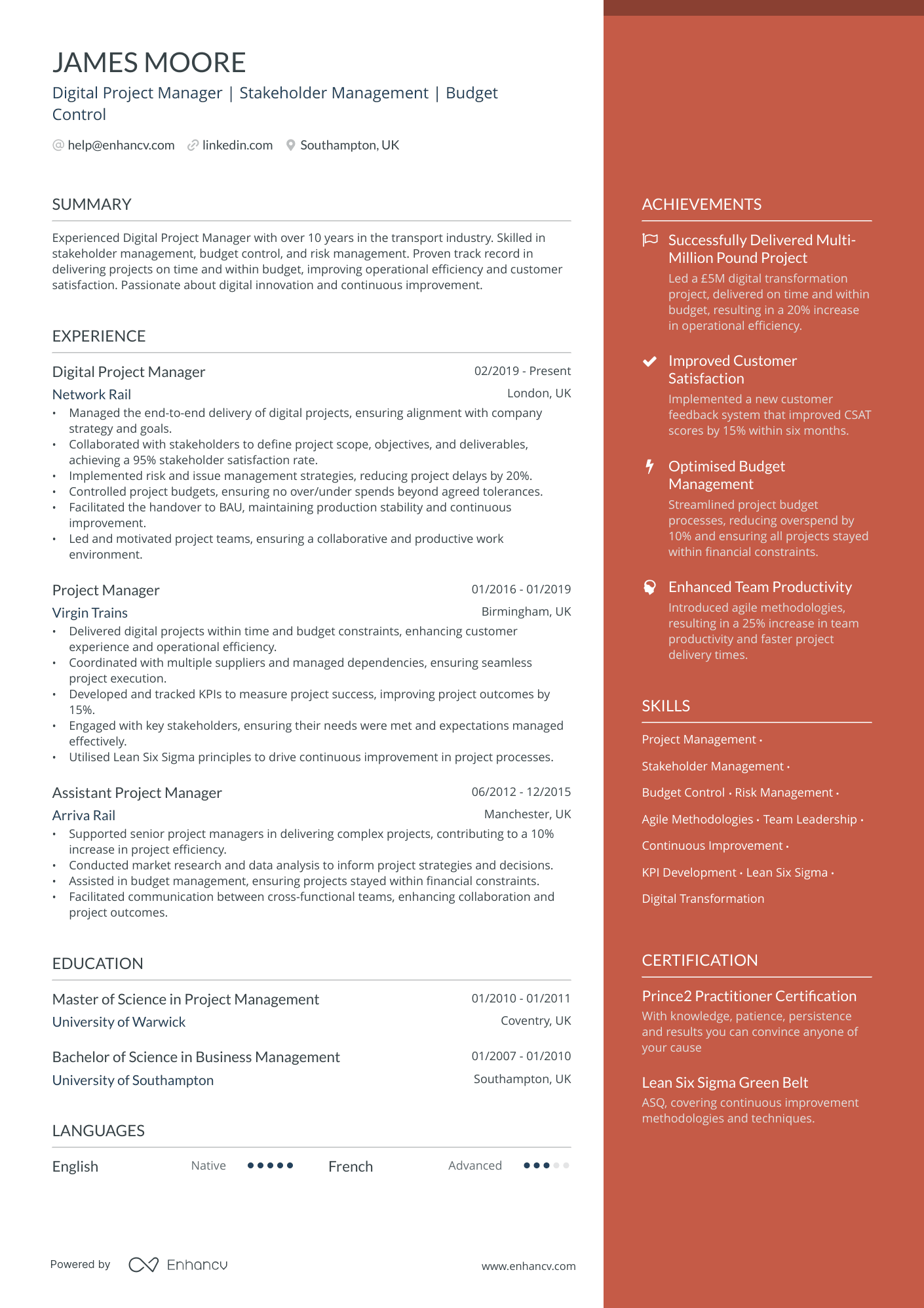 Elegant creative CV template