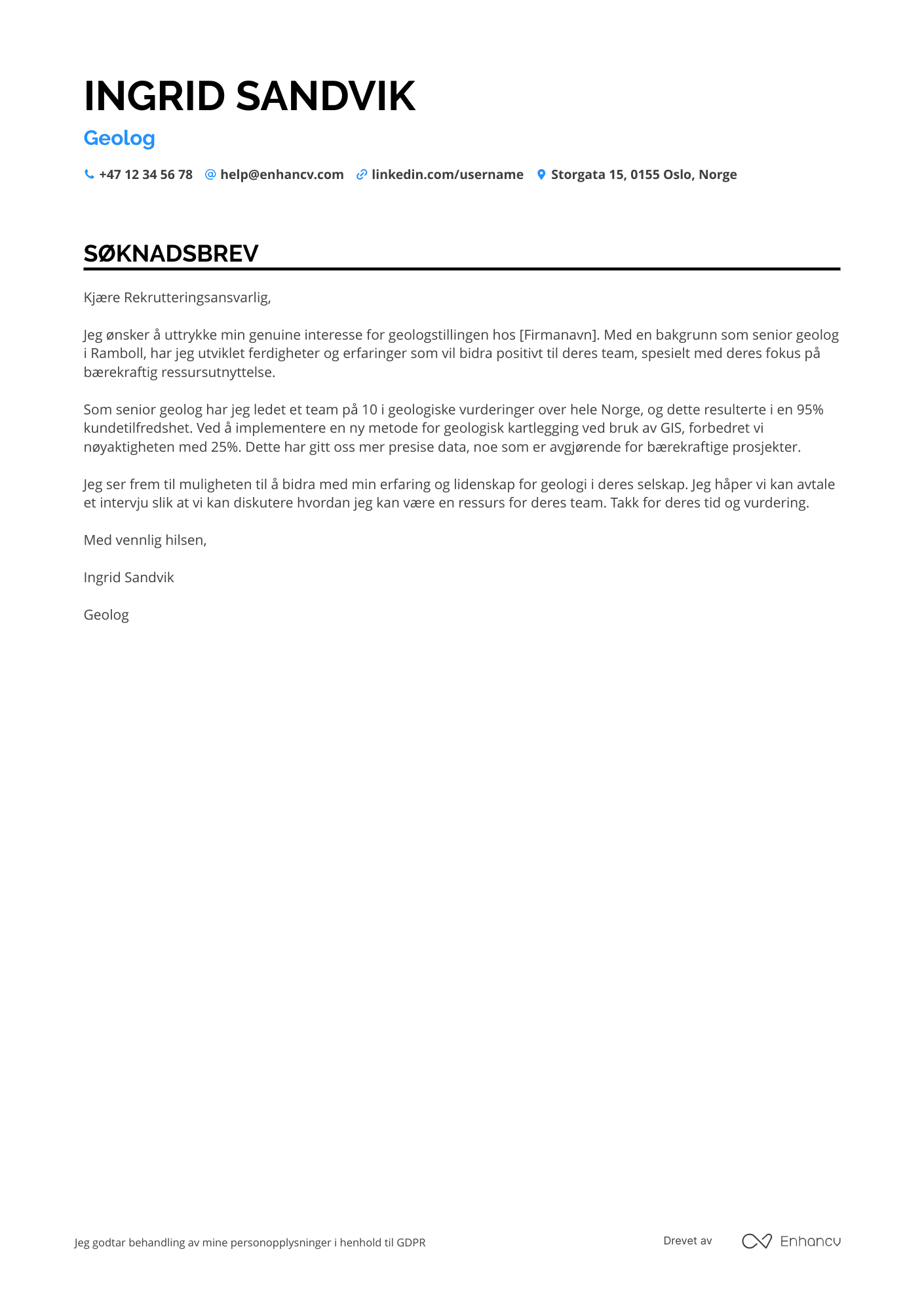 cover letter examples