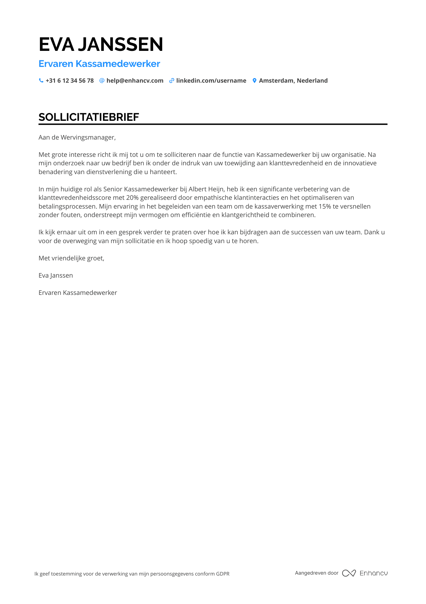 cover letter examples