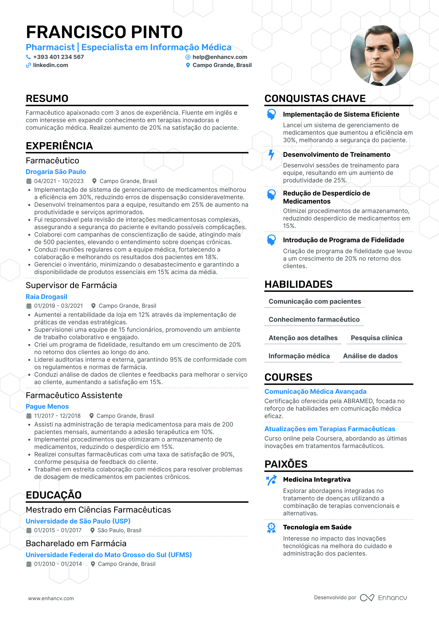 Pharmacist | Especialista em Informação Médica resume example