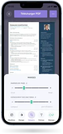 Application de créateur de CV
