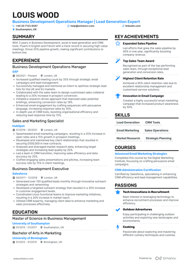 Business Development CV Examples & Guide for 2026