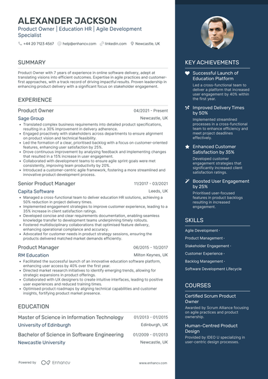 Product Owner CV Examples & Guide for 2026