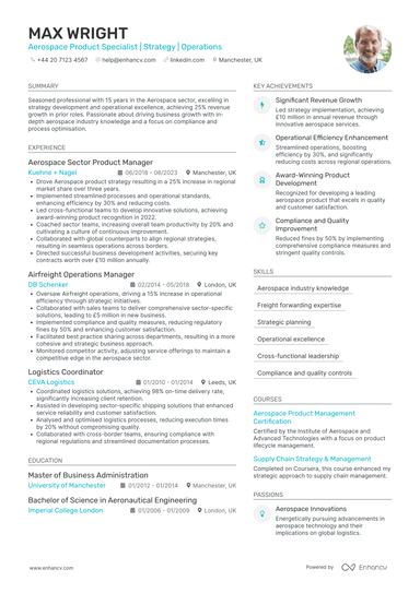 Aerospace Engineering CV Examples & Guide for 2026