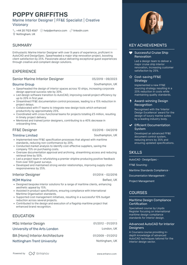 Interior Designer CV Examples & Guide for 2026