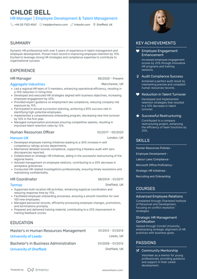 HR Manager CV Examples & Guide for 2026