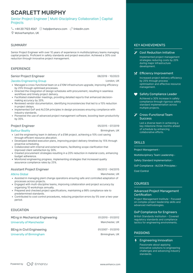 Project Engineer CV Examples & Guide for 2026